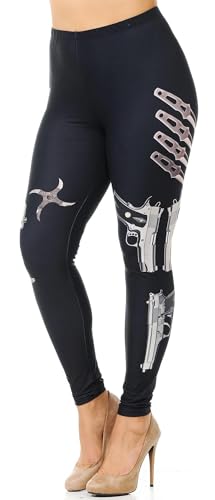 Creamy Soft Premium Women's Leggings Mission Impossible Plus Size, High Rise, Stretchy & Breathable, Comfortable Fit - by USA Fashion