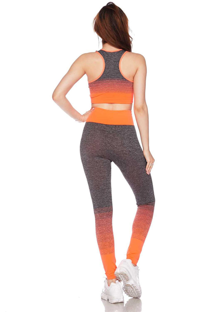 Premium 2 Color Ombre Sport Bra and Legging Set