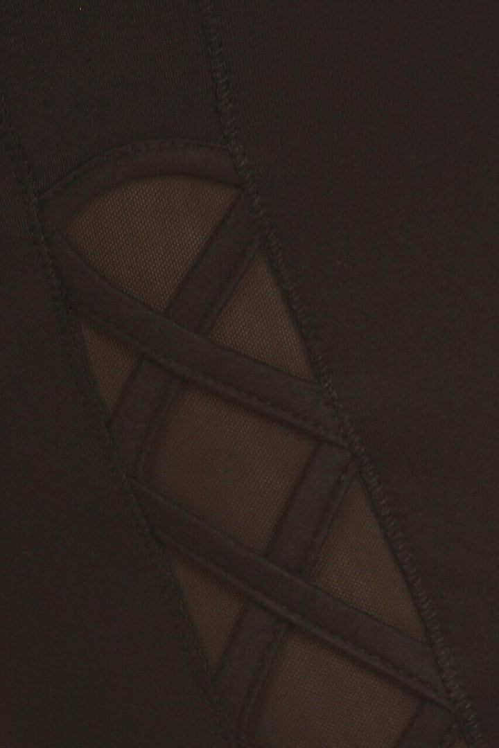 Side Crisscross Mesh Sport Leggings - Plus Size - 1XL 2XL 3XL