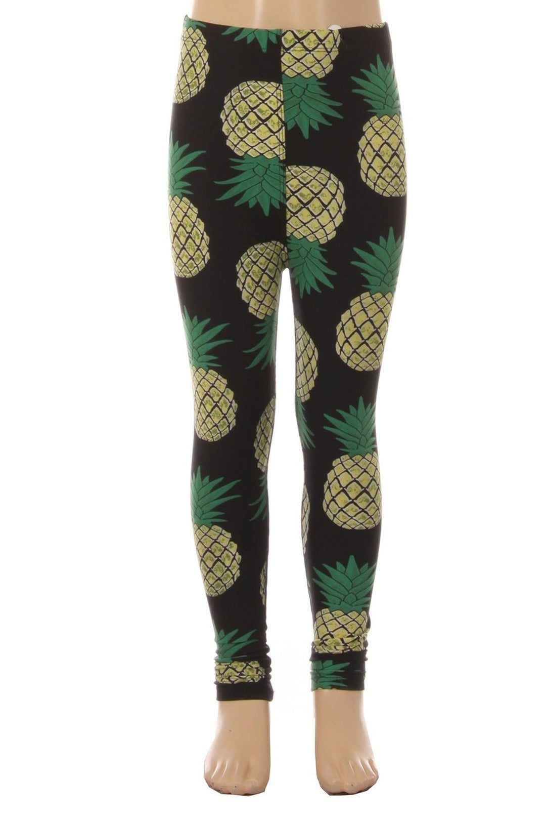 Buttery Smooth Green Pineapple Kids Leggings - EEVEE