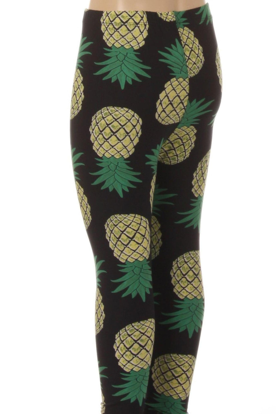 Buttery Smooth Green Pineapple Kids Leggings - EEVEE