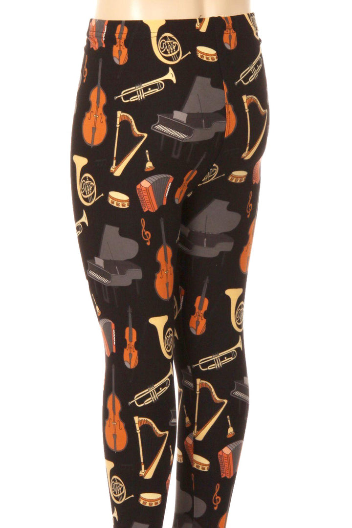 Buttery Smooth Musical Instrument Kids Leggings
