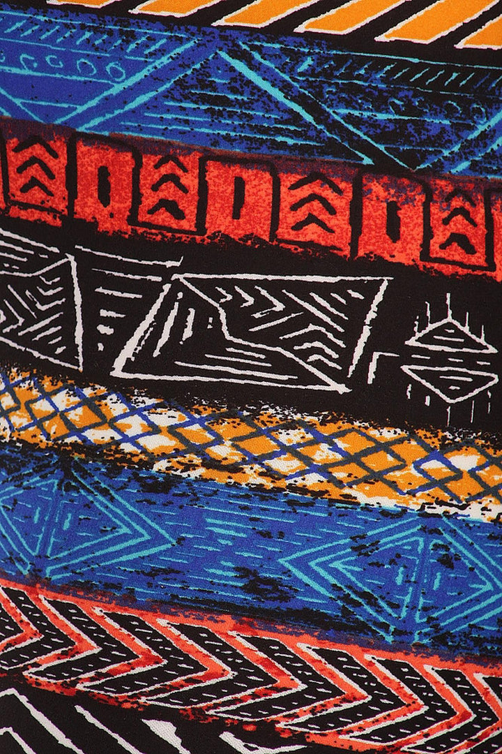 Plus Size - Buttery Soft Tulum Tribal Leggings - One Size Plus
