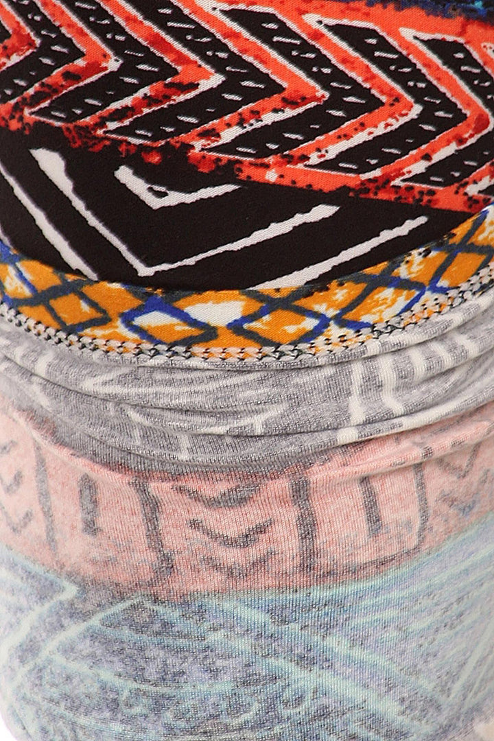 Plus Size - Buttery Soft Tulum Tribal Leggings - One Size Plus