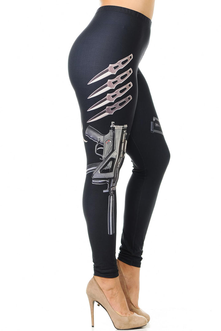 Creamy Soft Premium Women's Leggings Mission Impossible Plus Size, High Rise, Stretchy & Breathable, Comfortable Fit - by USA Fashion