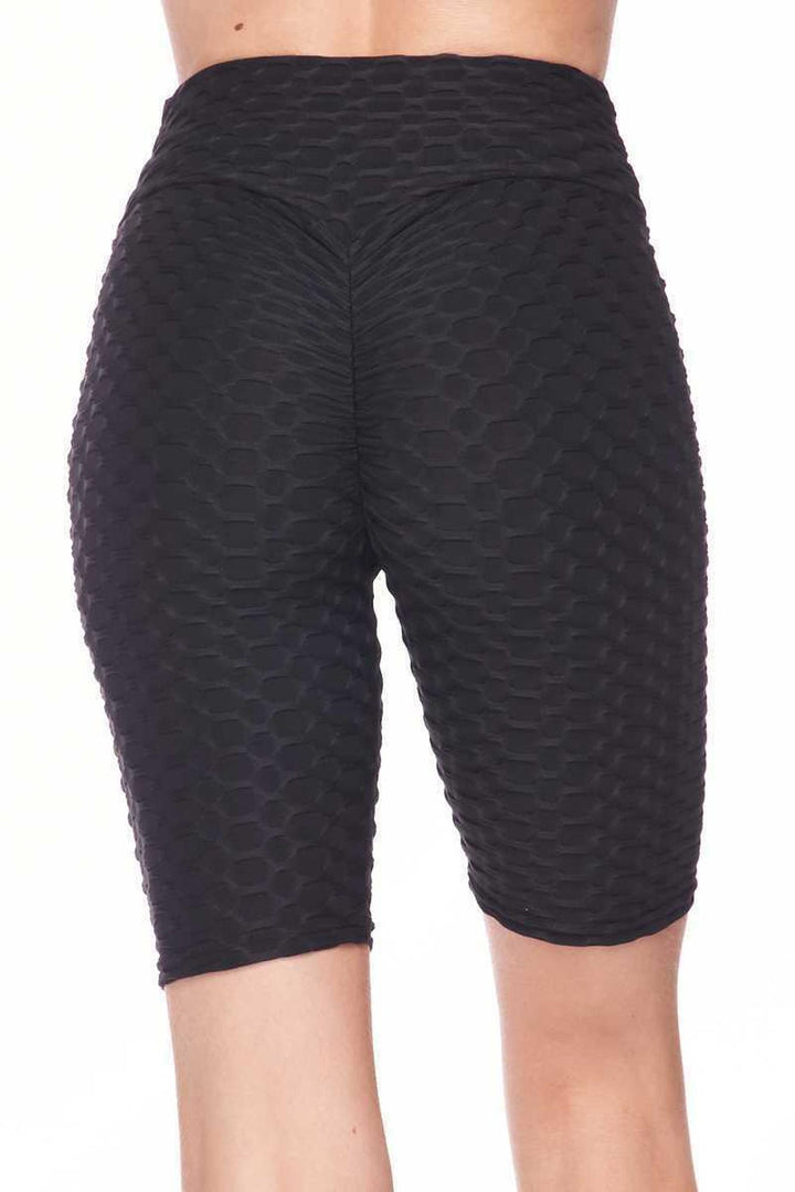 Scrunch Butt High Waisted Biker Shorts - Plus Size - 1XL 2XL 3XL