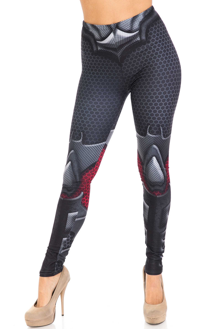 Plus Size - Creamy Soft Women's Laser Print Skin Smoothing Fashion Print Leggings - Pretty Avenger