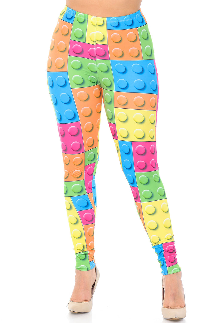 Creamy Soft Lego Leggings - Plus Size - 1XL 2XL 3XL