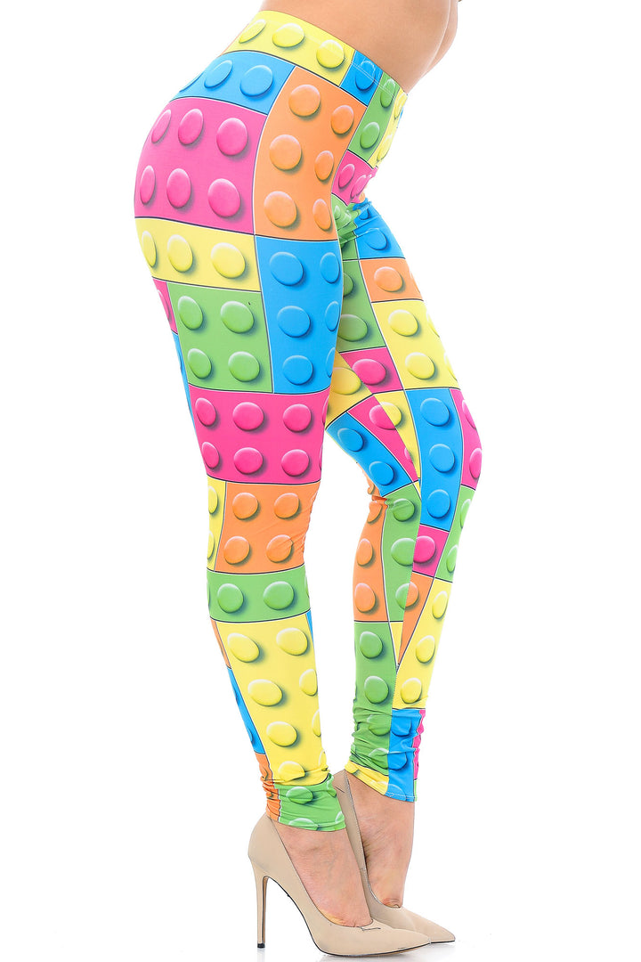 Creamy Soft Lego Leggings - Plus Size - 1XL 2XL 3XL