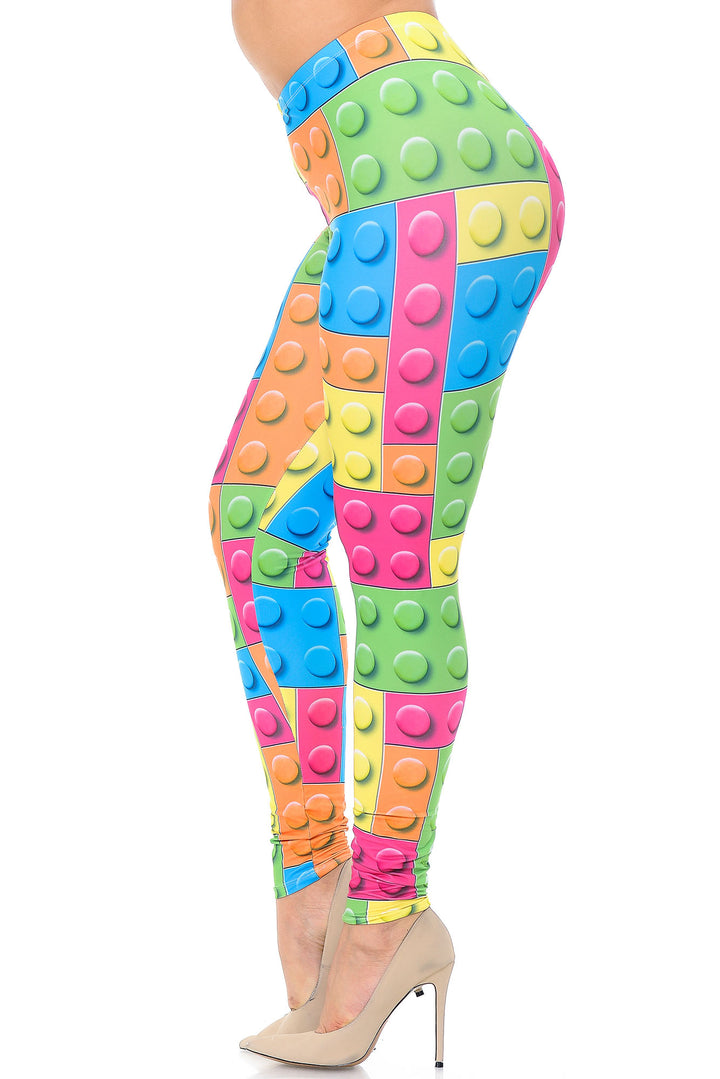Creamy Soft Lego Leggings - Plus Size - 1XL 2XL 3XL