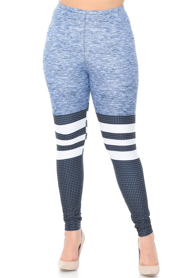 Creamy Soft Premium Women's Leggings Split Sport Plus Size, High Rise, Stretchy & Breathable, Comfortable Fit - by USA Fashion