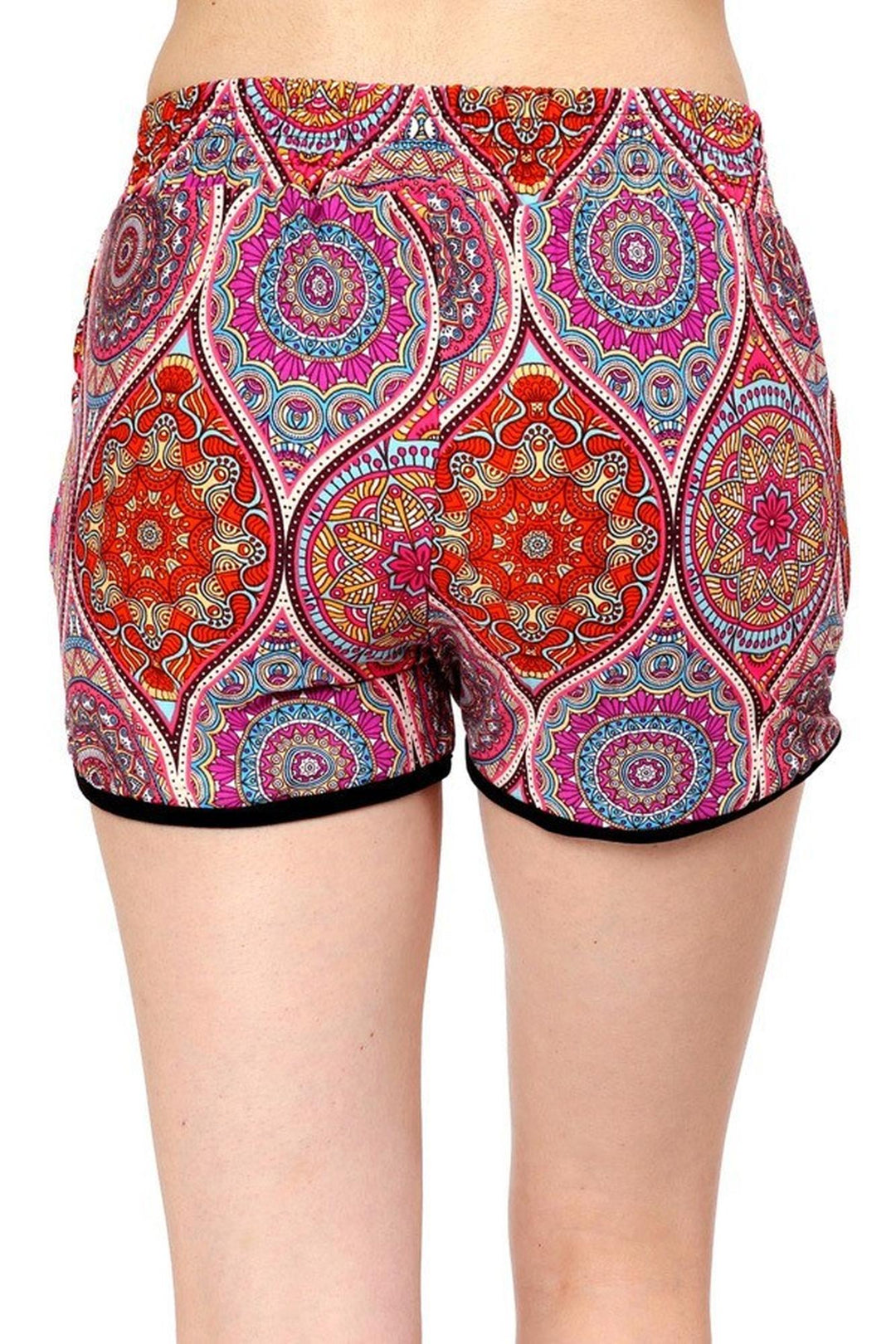 Buttery Smooth Red and Pink Mandala Dolphin Shorts