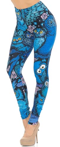 Creamy Soft Premium Women's Leggings Reflecting Butterflies Regular Size, High Rise, Stretchy & Comfortable Fit - by USA Fashion