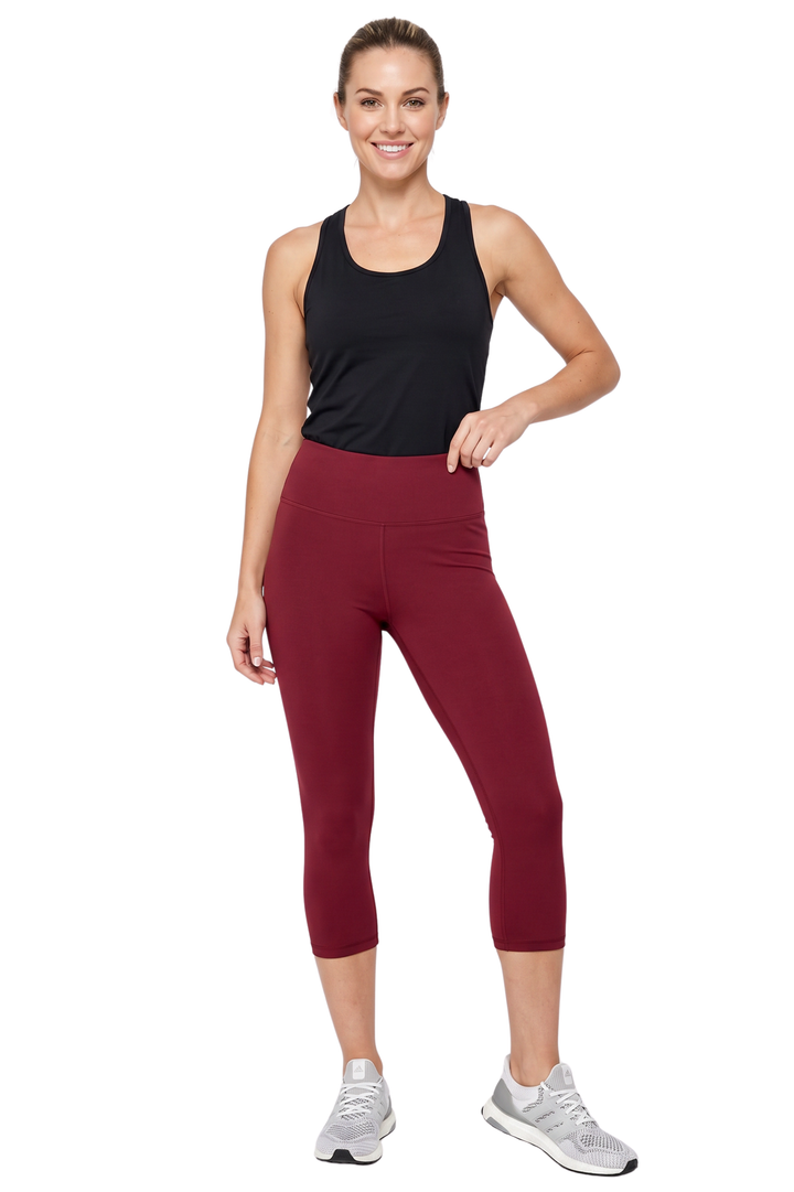 Buttery Smooth Basic Solid High Waisted Capris - 3 Inch Waist - New Mix