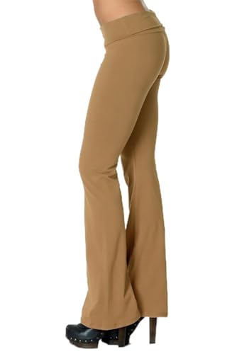 USA Basic Cotton Solid Fold Over Leggings
