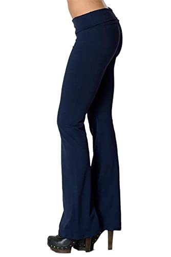 USA Basic Cotton Solid Fold Over Leggings