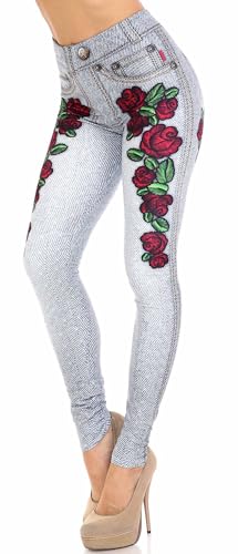 Creamy Soft Premium Women's Leggings 3D Floral Helix Plus Size, High Rise, Stretchy & Breathable, Comfortable Fit - by USA Fashion