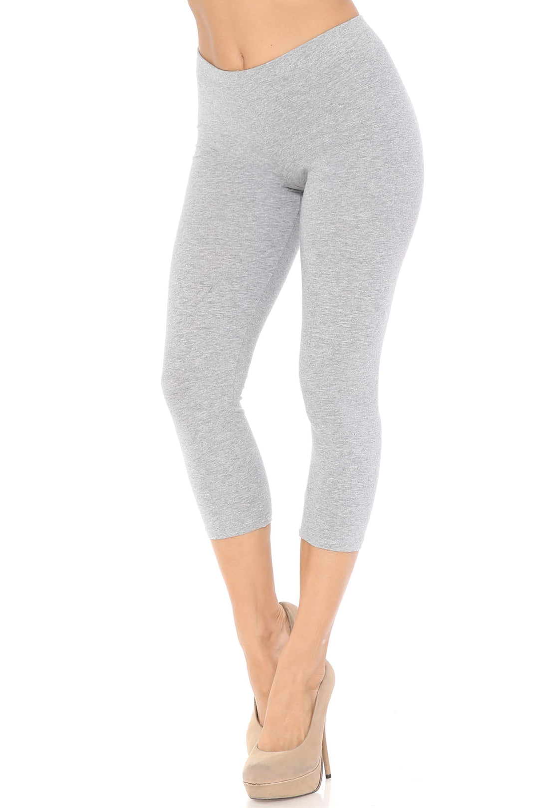 USA Basic Cotton Capri Leggings