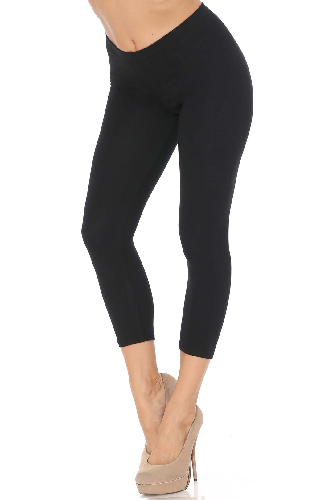 USA Basic Cotton Capri Leggings