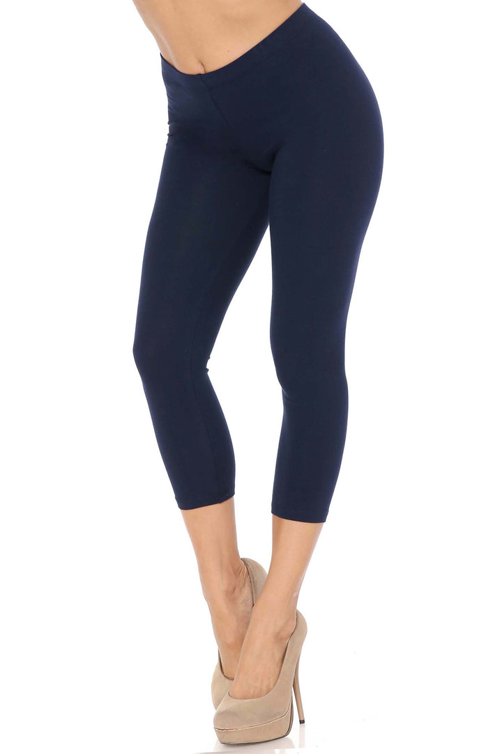 USA Basic Cotton Capri Leggings