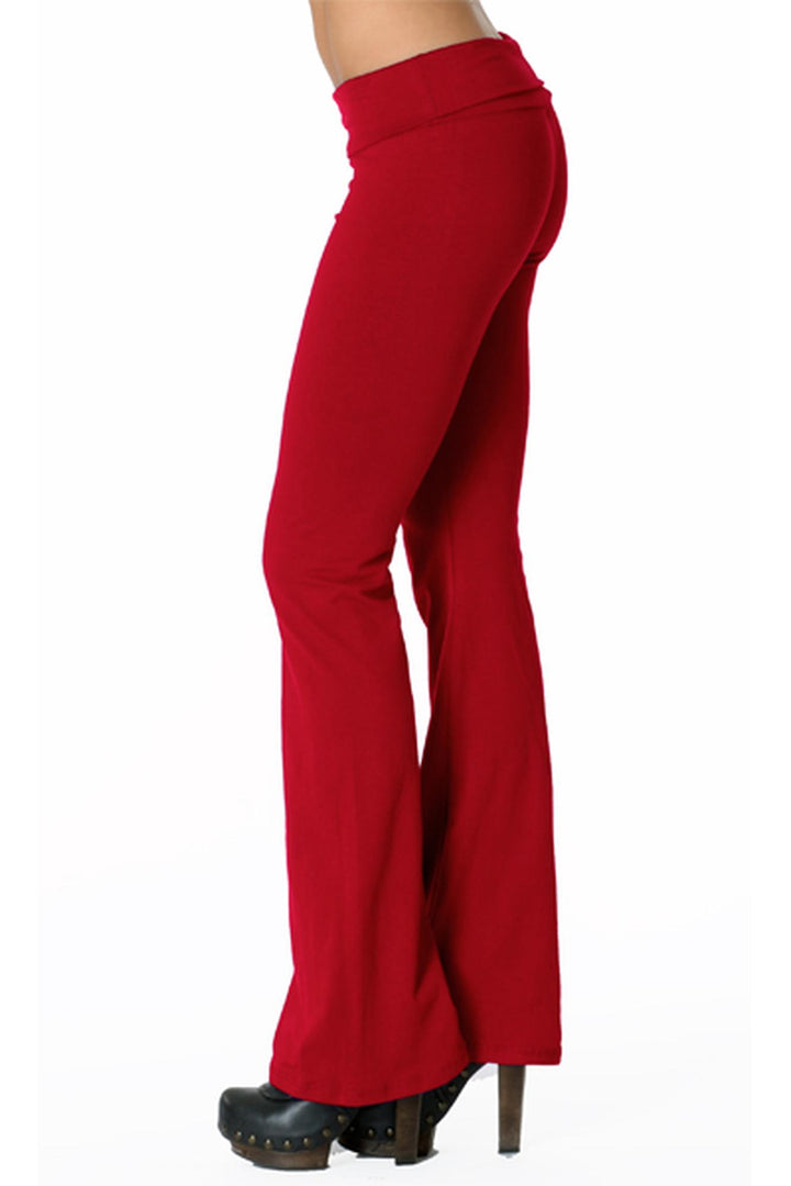 USA Basic Cotton Solid Fold Over Leggings