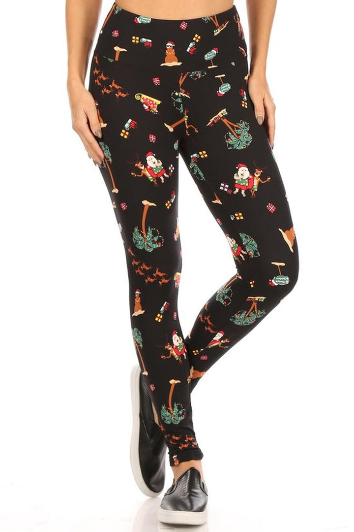 Soft Fleece Australian Christmas Leggings