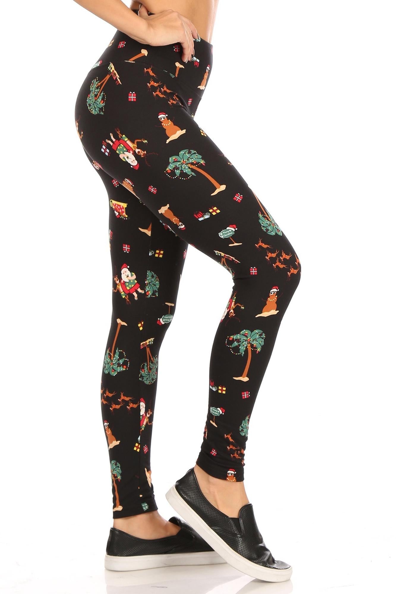 Soft Fleece Australian Christmas Leggings