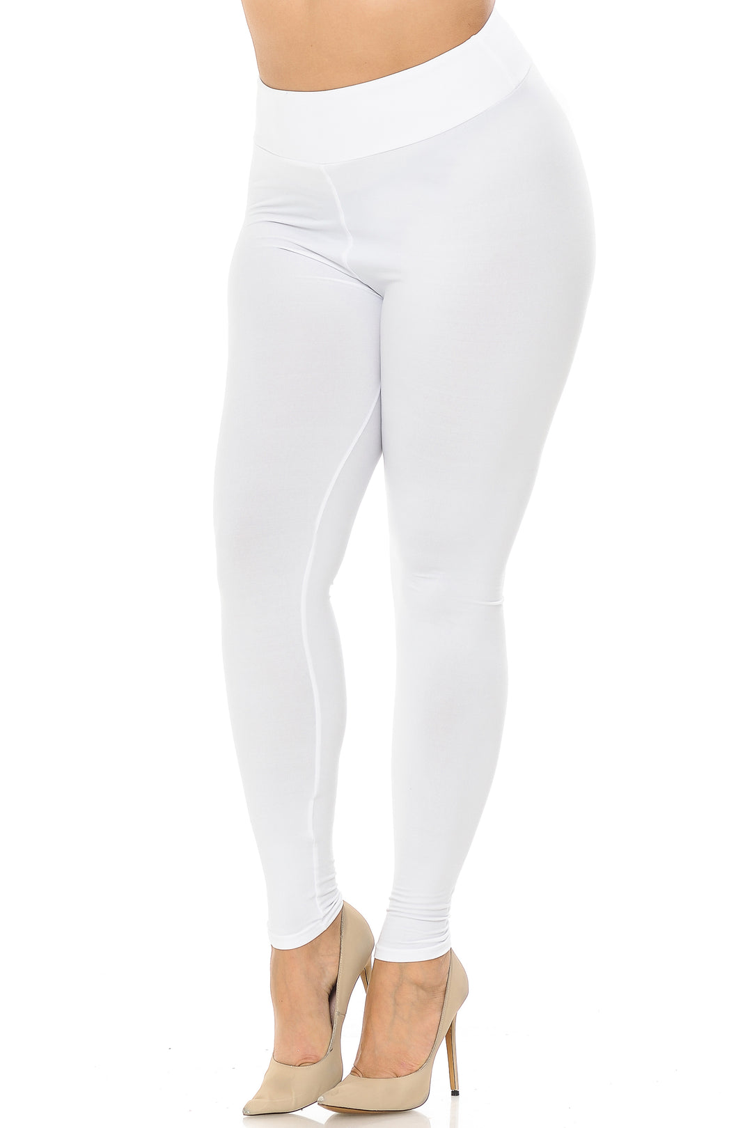 Buttery Smooth Basic Solid Leggings - Plus Size - 3 Inch Waist - 1XL 2XL 3XL - EEVEE