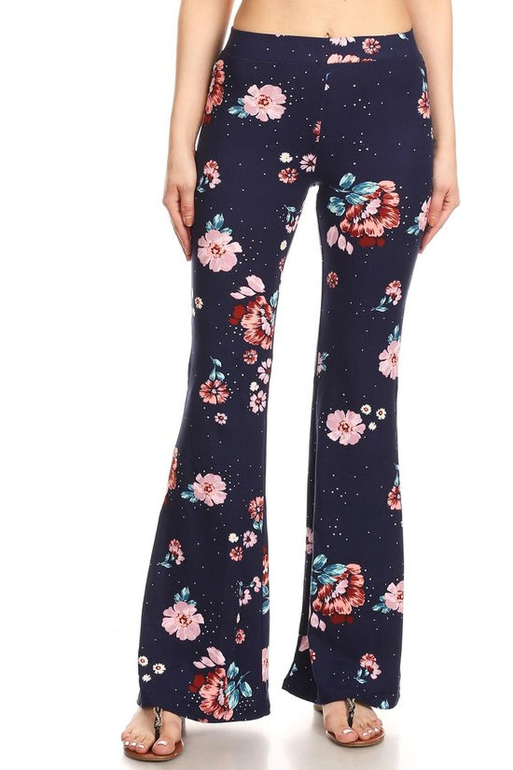 Buttery Smooth Floral Escapade Bell Bottom Leggings