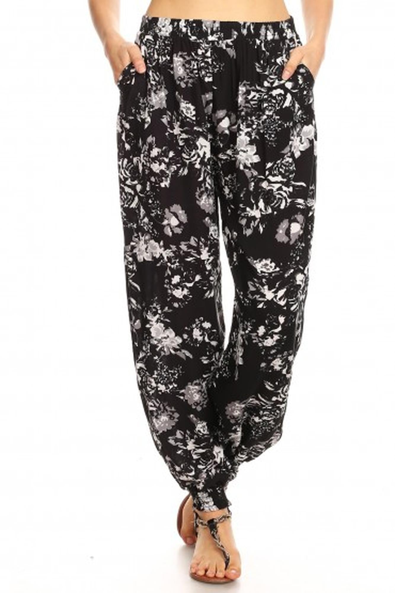 Midnight Floral Harem Joggers