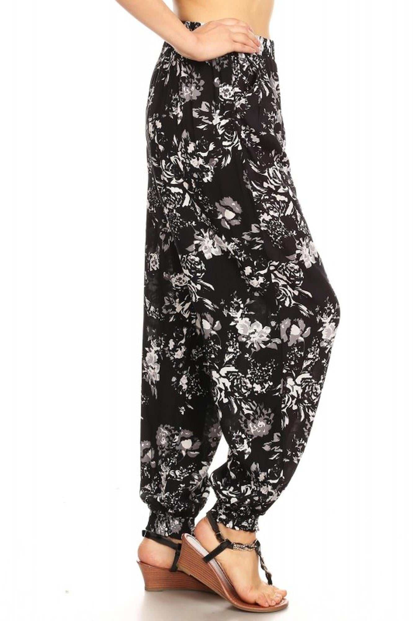 Midnight Floral Harem Joggers