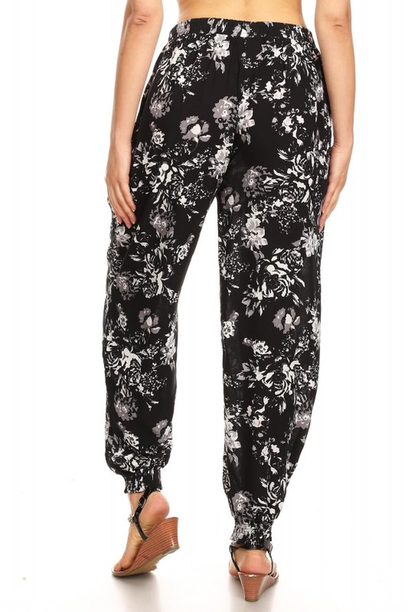 Midnight Floral Harem Joggers