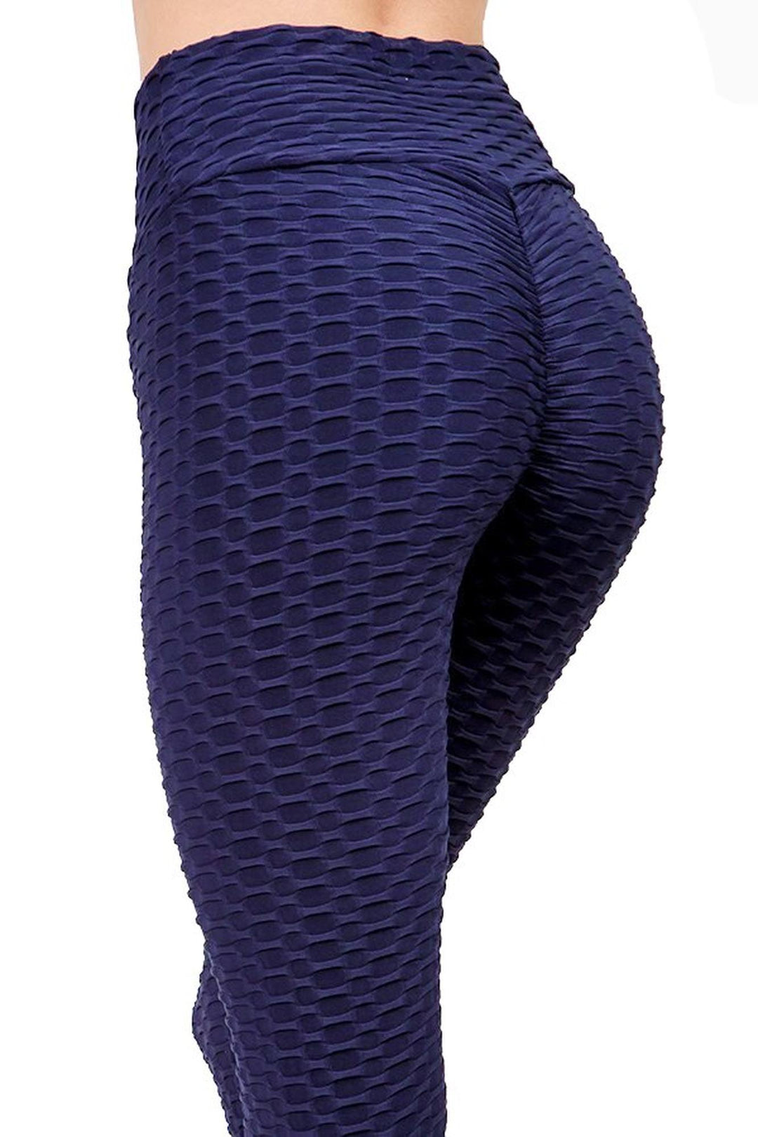 Scrunch Butt Textured High Waisted Capri Leggings - Plus Size - 1XL 2XL 3XL