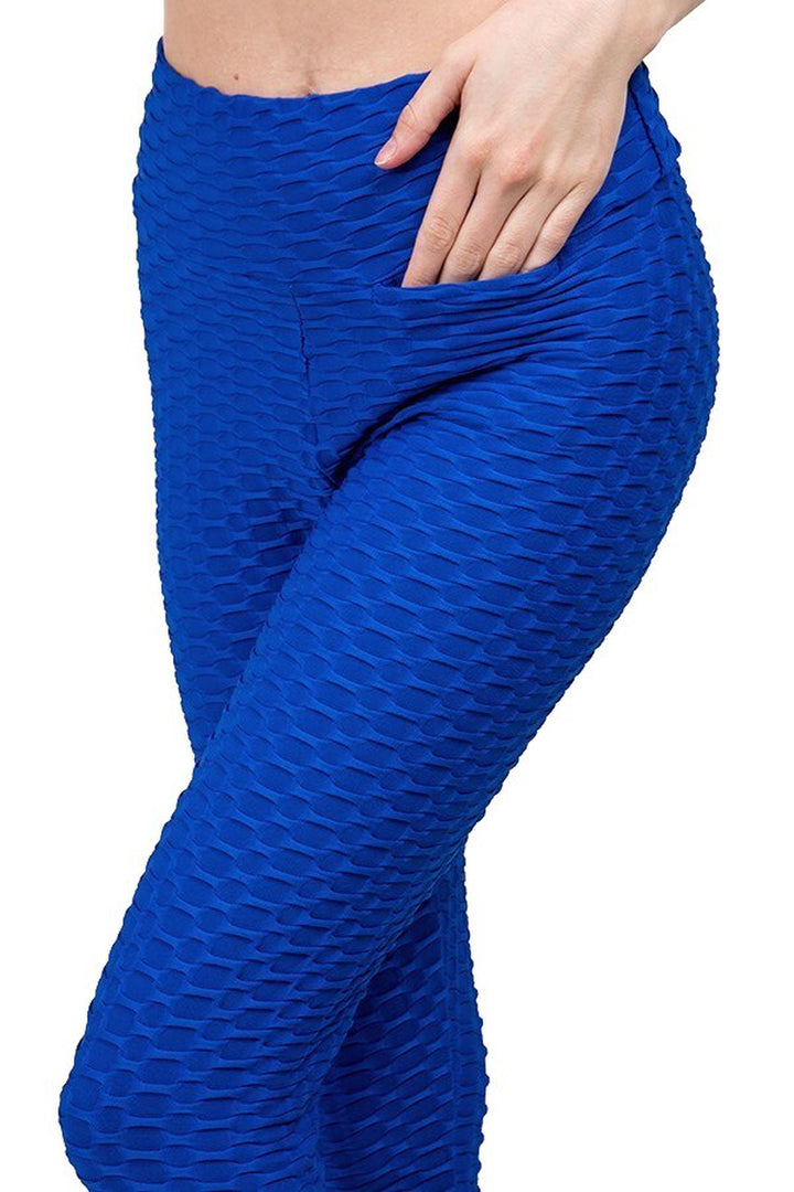 Scrunch Butt Textured High Waisted Capri Leggings - Plus Size - 1XL 2XL 3XL