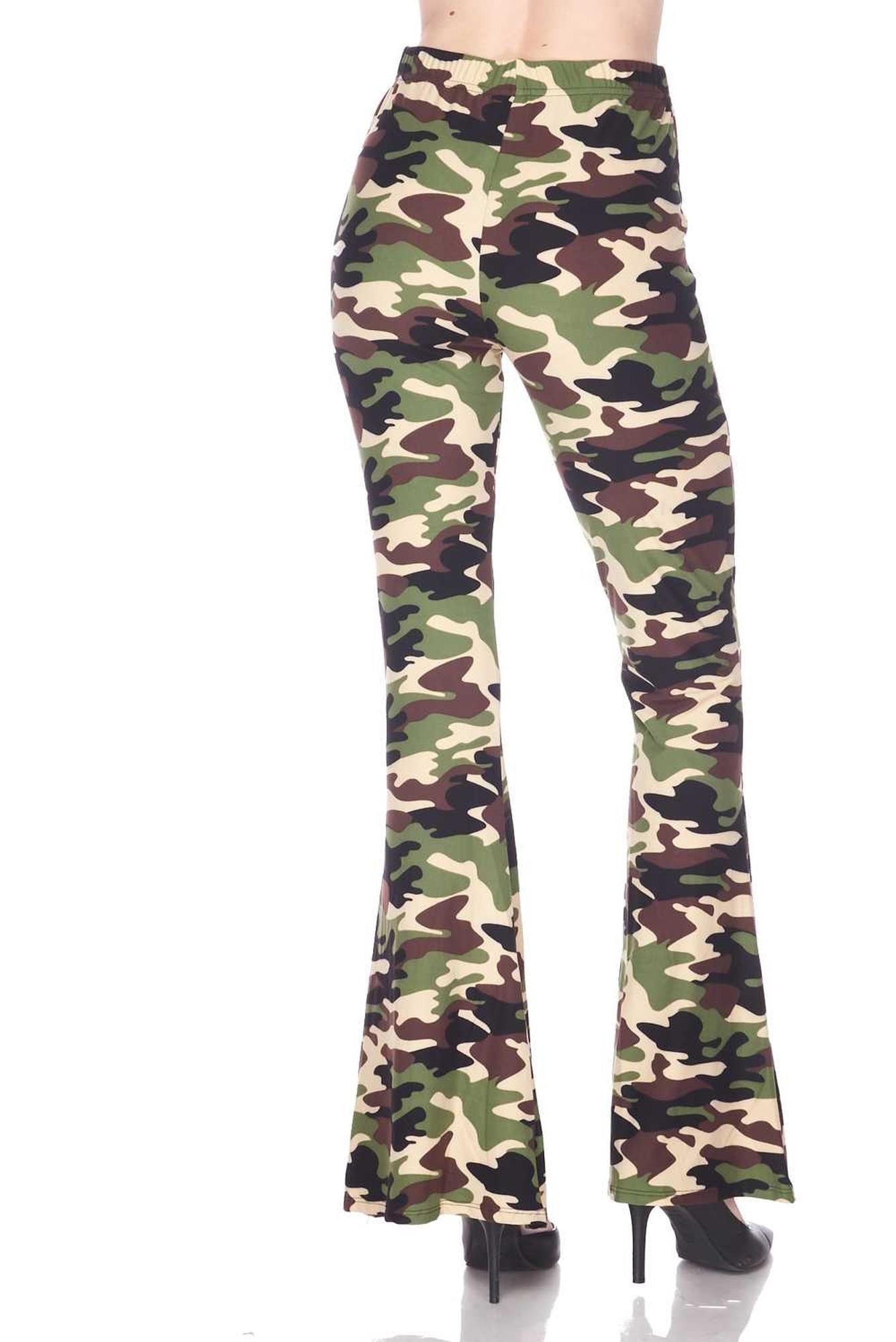 Buttery Smooth Active Duty Camouflage Bell Bottom Leggings
