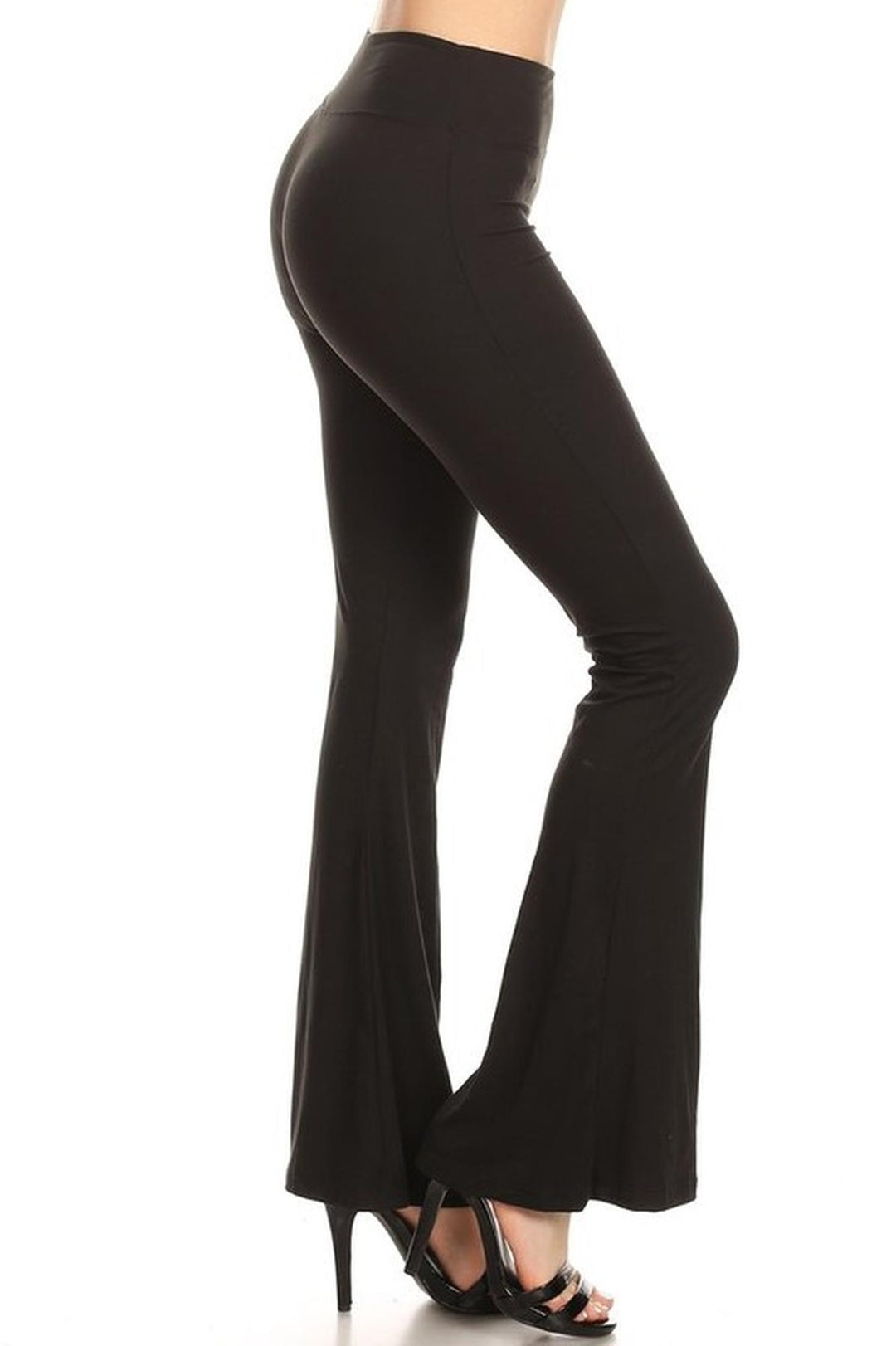 Buttery Smooth High Waist Basic Solid Bell Bottom Leggings