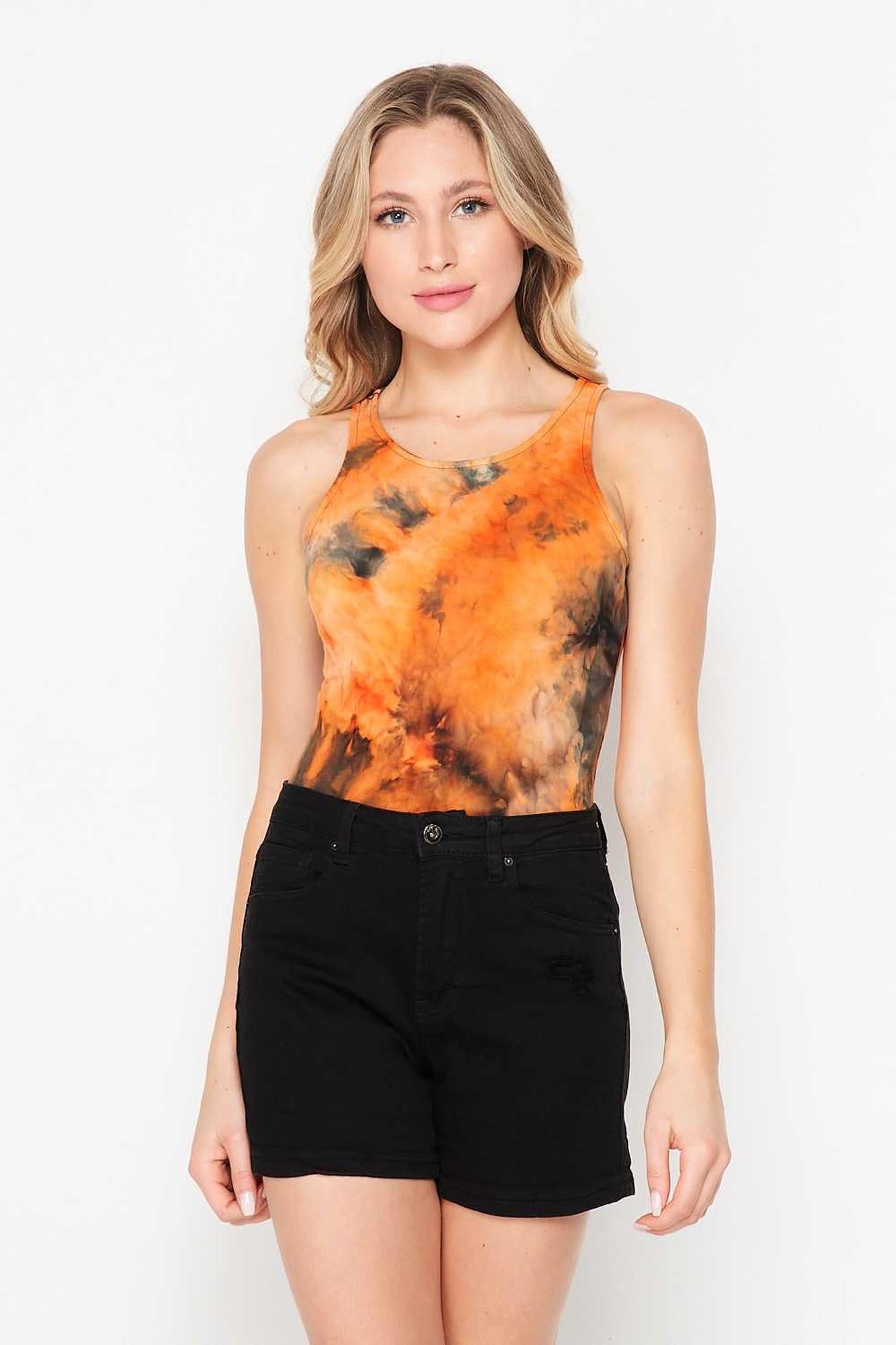 Buttery Smooth Orange Tie Dye Bodysuit