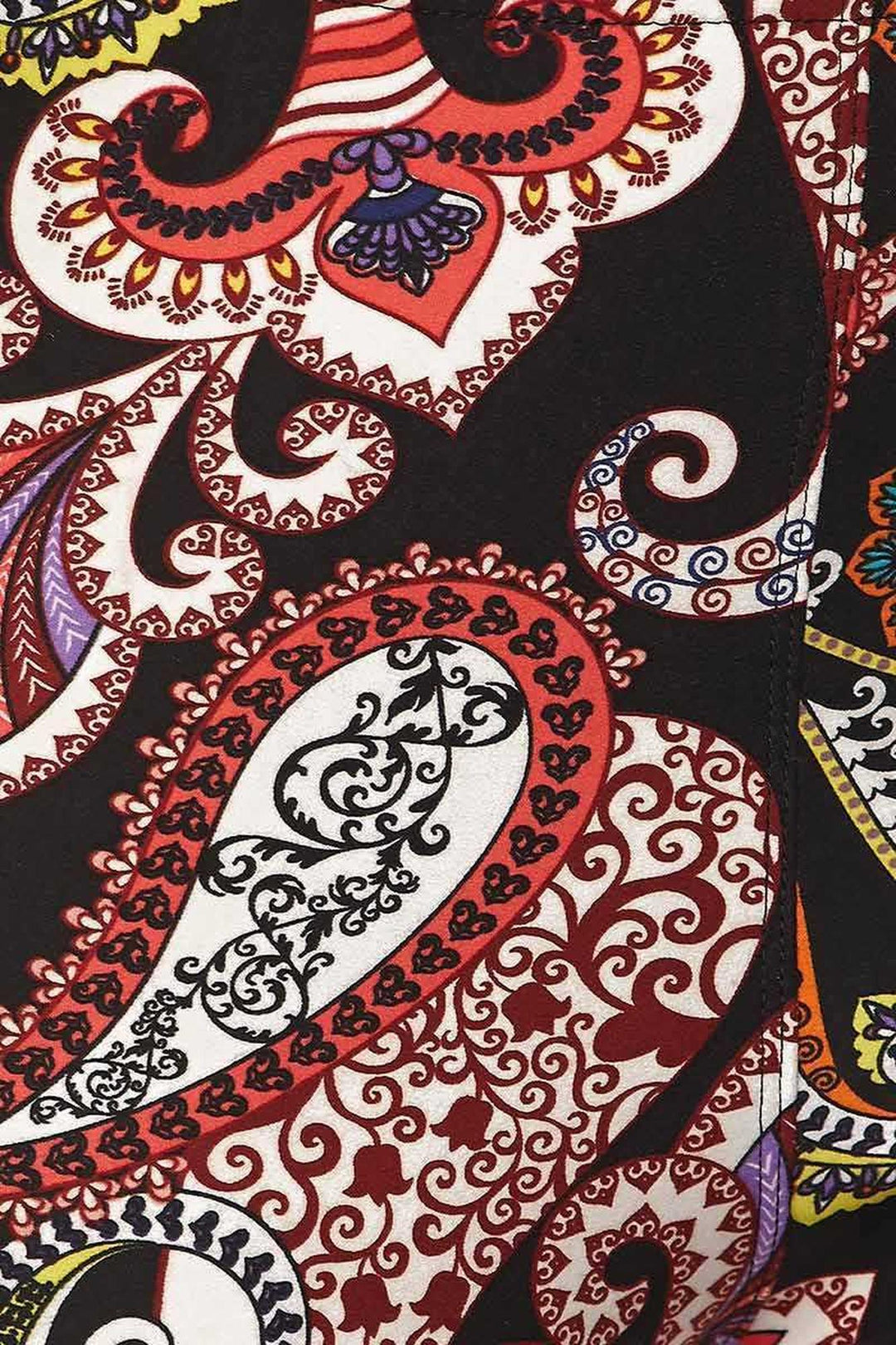 Buttery Soft Raspberry Paisley Capris (One Size Regular,Red)