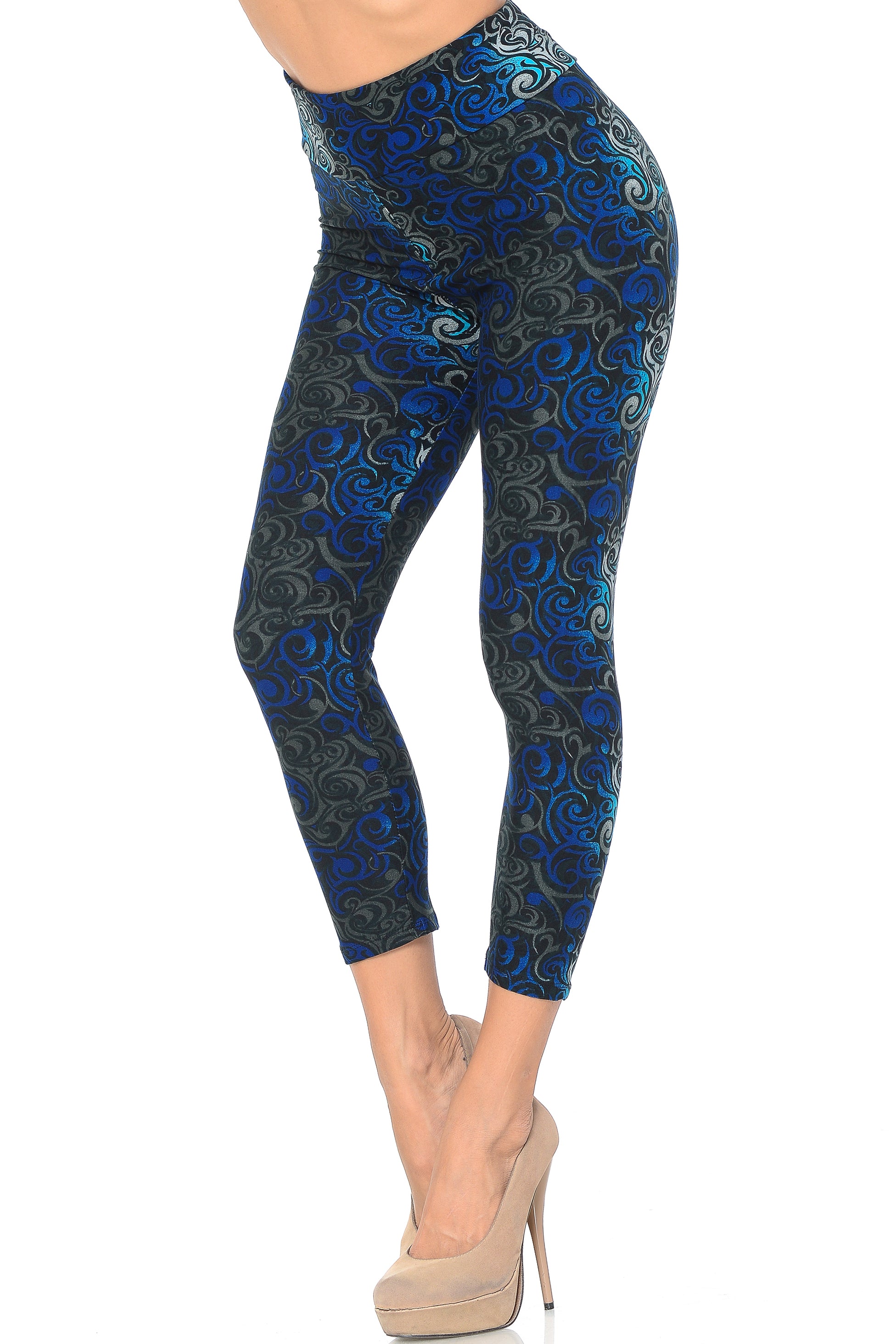 Buttery Smooth Tangled Swirl High Waisted Capri - EEVEE