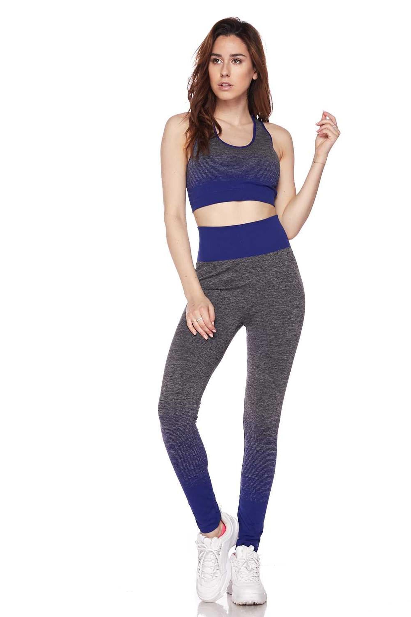 Premium 2 Color Ombre Sport Bra and Legging Set