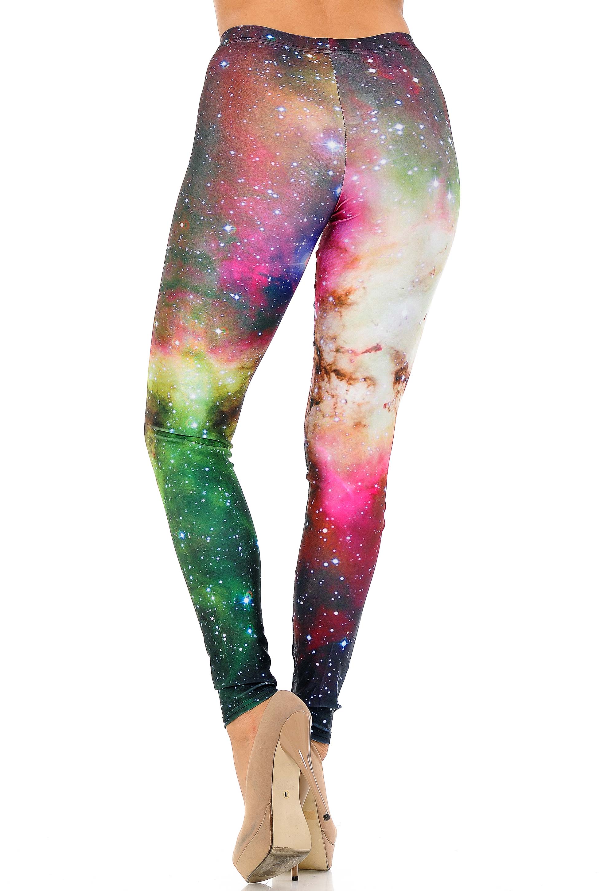 Graphic Print Lucid Nebula Galaxy Leggings