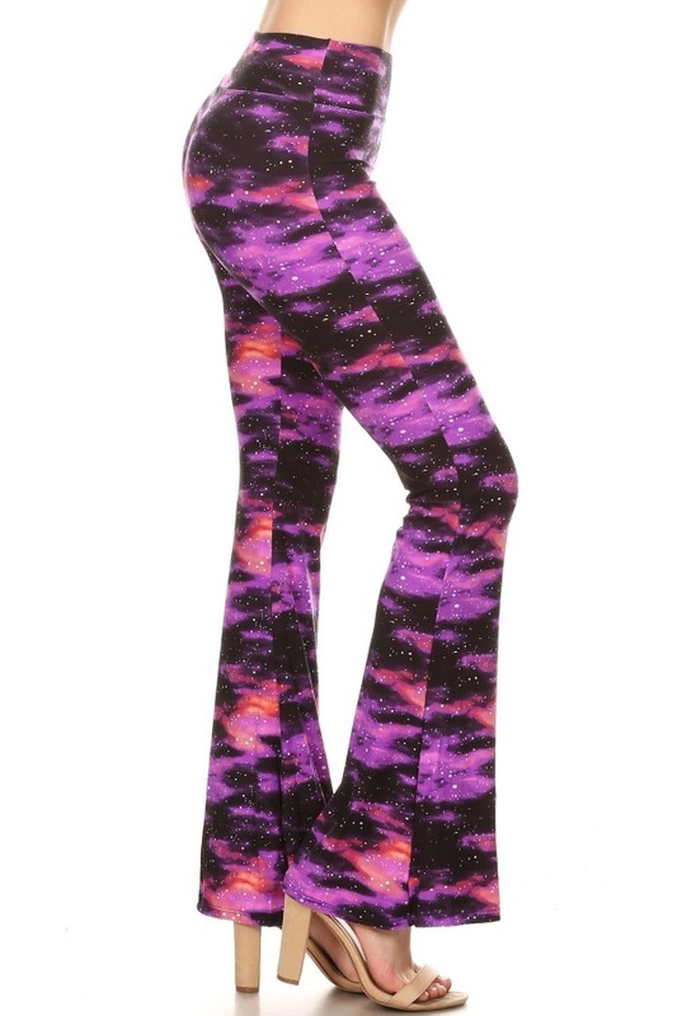 Buttery Smooth Purple Mist Bell Bottom Leggings