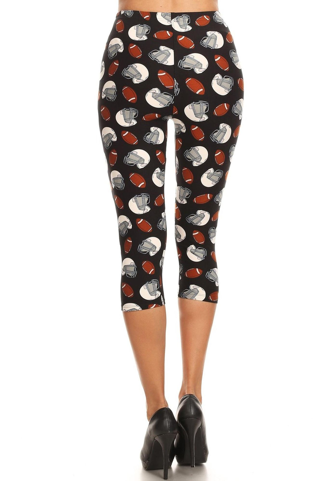 Buttery Soft National Football Capris - LIMITED EDITION (One Size Regular,Black)