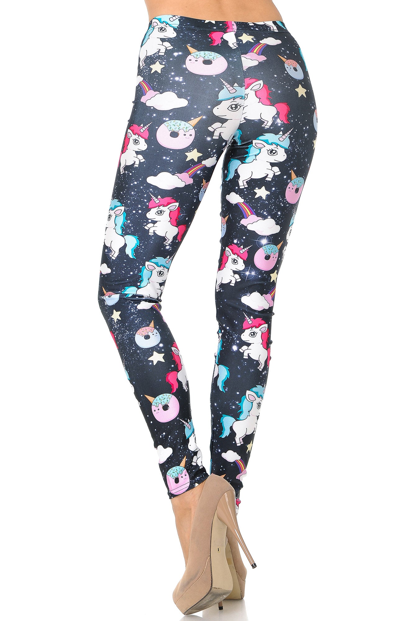 Graphic Print Unicorn Rainbow and Treats Leggings