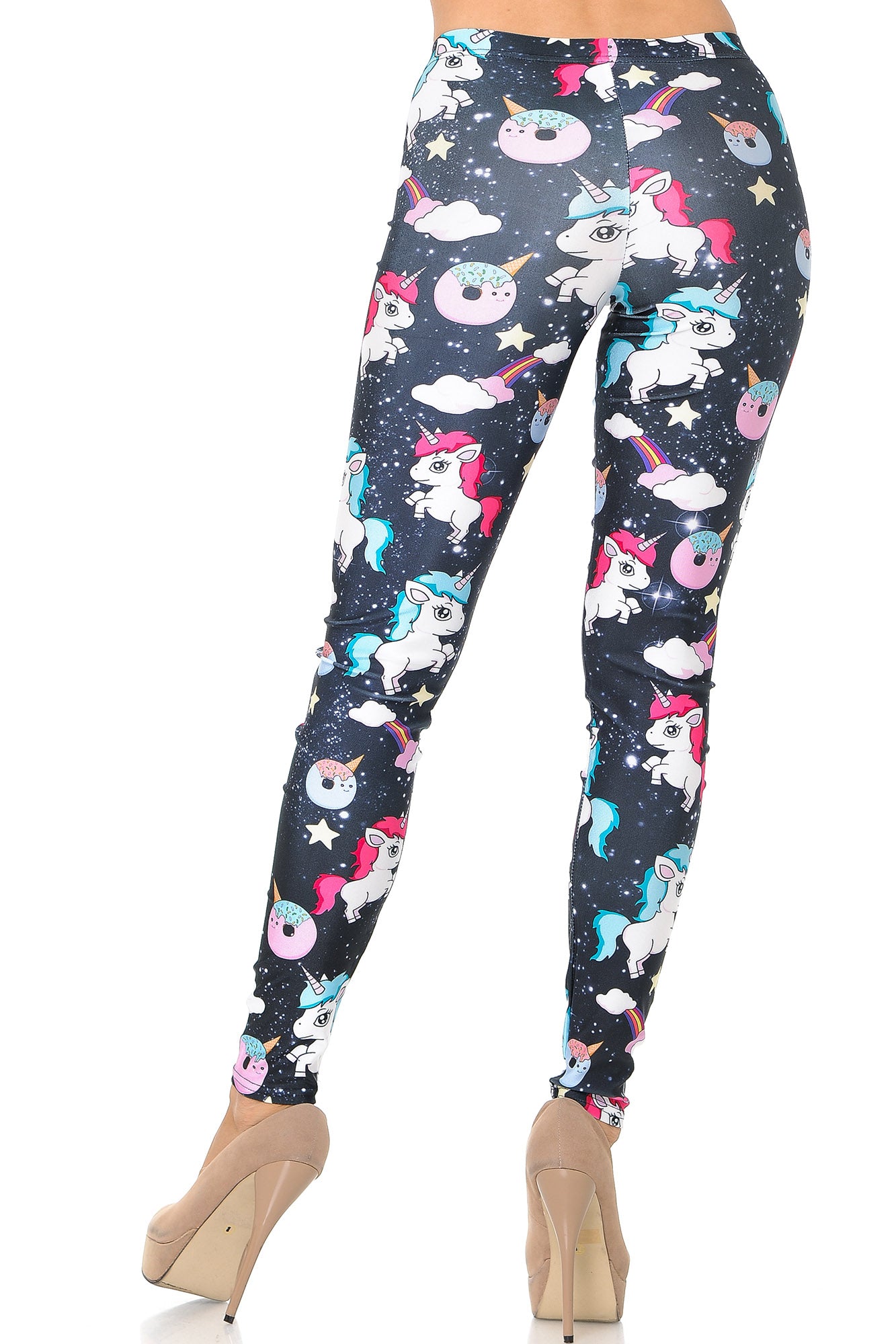 Graphic Print Unicorn Rainbow and Treats Leggings