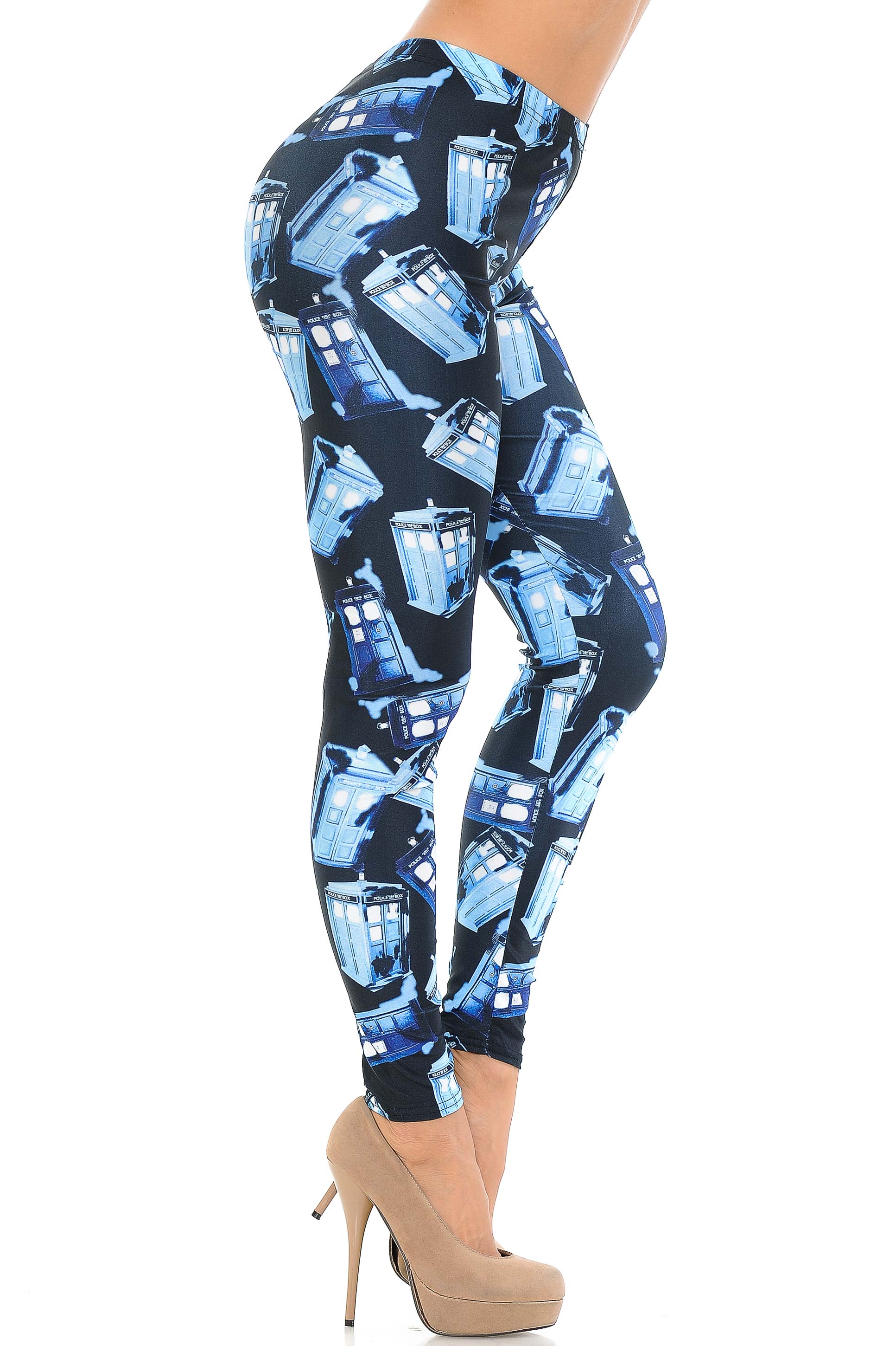 Graphic British Police Call Box Leggings
