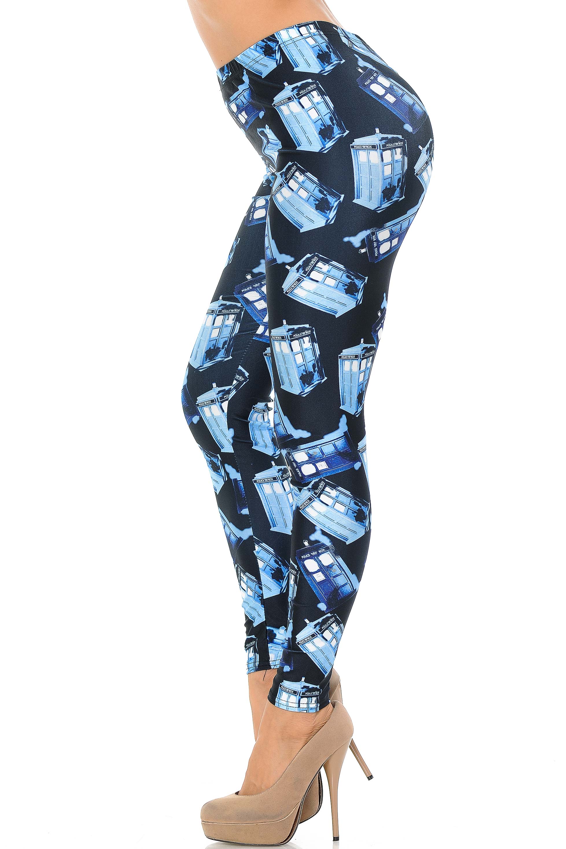 Graphic British Police Call Box Leggings