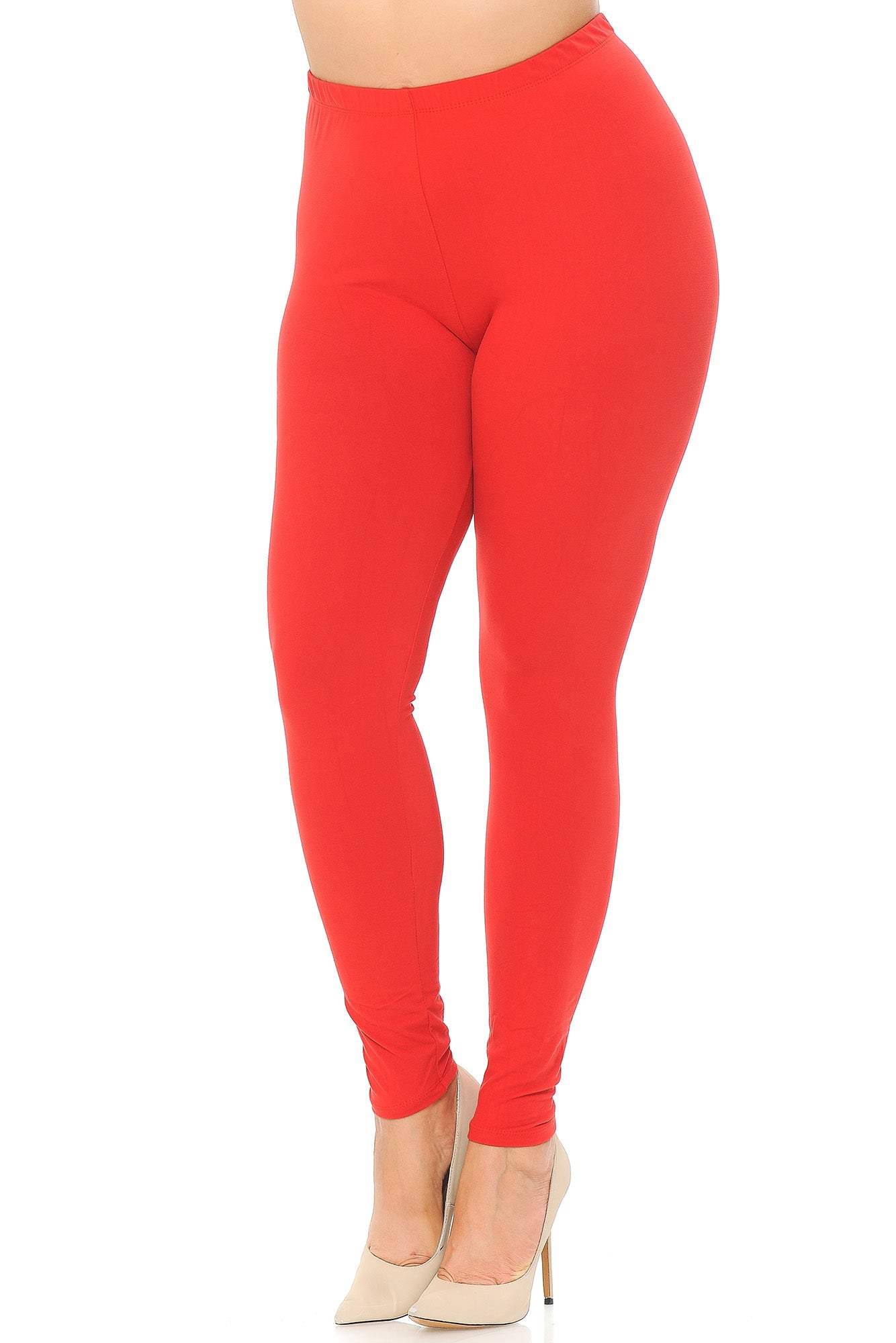 Buttery Smooth Basic Solid Leggings - Extra Plus Size - 3XL 4XL 5XL - EEVEE