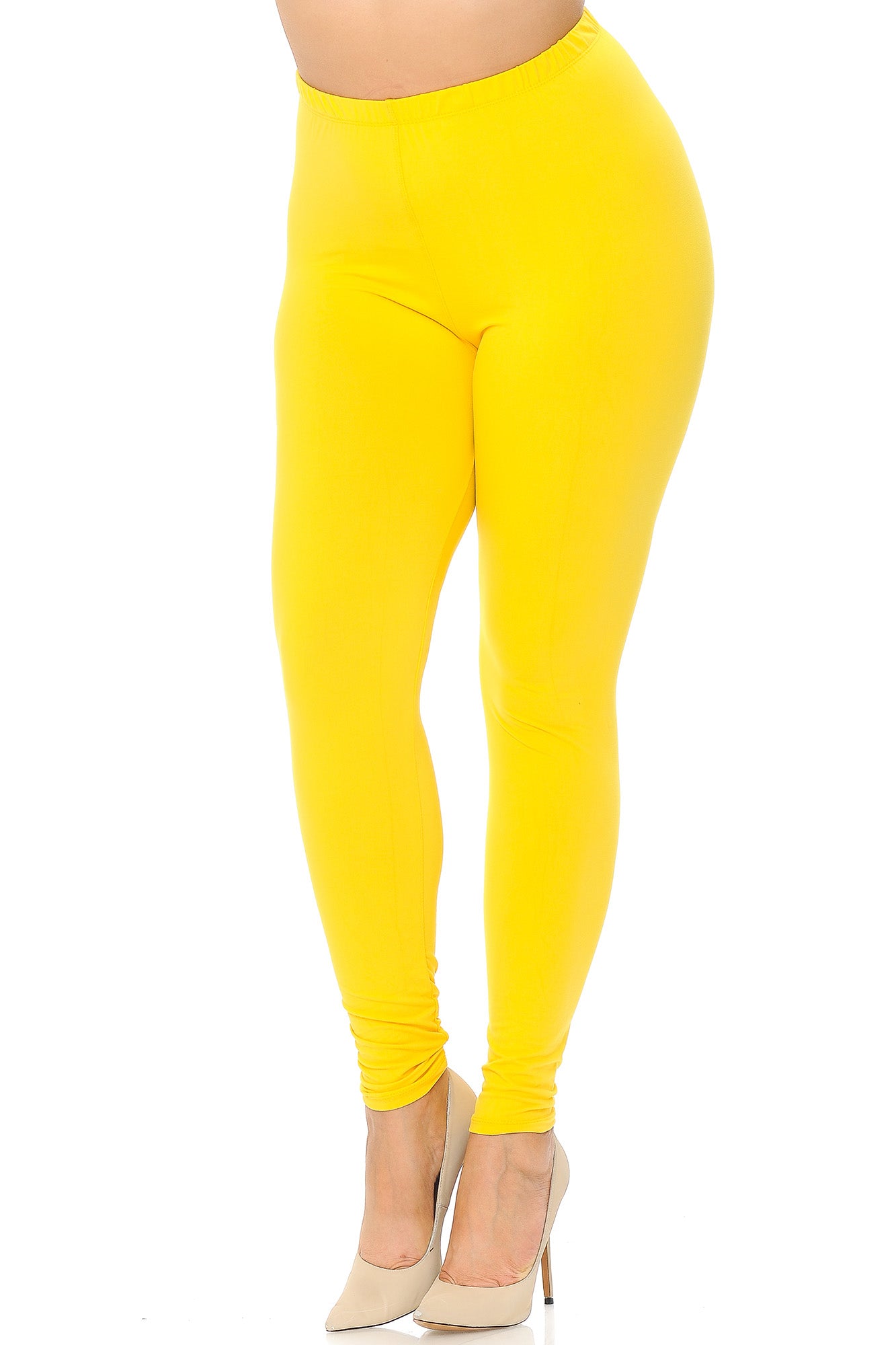 Buttery Smooth Basic Solid Leggings - Extra Plus Size - 3XL 4XL 5XL - EEVEE