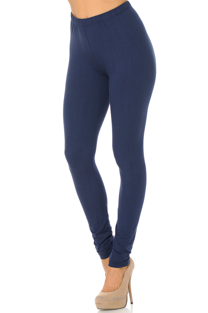Buttery Smooth Basic Solid Leggings - EEVEE